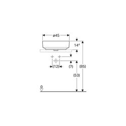 Geberit VariForm Aufsatzwaschtisch rund, mit Hahnlochbank Durchmesser 45cm, Hahnloch... GEBERIT-500769002 4025416302988 (Abb. 1)