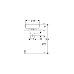 Geberit VariForm Aufsatzwaschtisch rund Durchmesser 40cm, ohne Hahnloch, ohne Überla... GEBERIT-500768012 4025416682882 (Abb. 1)