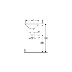 Geberit VariForm Unterbauwaschtisch, rund Außendurchmesser 40,5cm, ohne Hahnloch, oh... GEBERIT-500747002 4025416302650 (Abb. 1)
