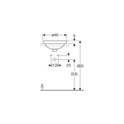 Geberit VariForm Einbauwaschtisch, rund Durchmesser 40cm, ohne Hahnloch, mit Überlau... GEBERIT-500701002 4025416301998 (Abb. 1)