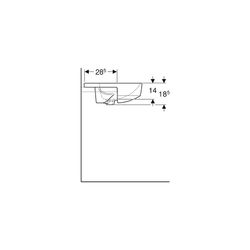 Geberit VariForm Halbeinbauwaschtisch rund Durchmesser 50cm, Hahnloch mittig, Überla... GEBERIT-500782012 4025416690641 (Abb. 1)