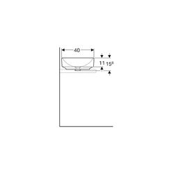 Geberit VariForm Aufsatzwaschtisch rechteckig, Breite 55cm, Tiefe 40cm, ohne Hahnloc... GEBERIT-500779012 4025416689324 (Abb. 1)