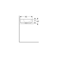 Geberit VariForm Aufsatzwaschtisch, elliptisch, Hahnlochbank, B 60cm T 45cm Hahnloch... GEBERIT-500778002 4025416303114 (Abb. 1)