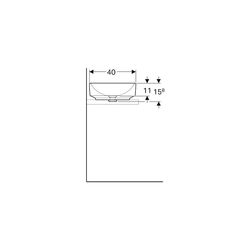 Geberit VariForm Aufsatzwaschtisch, oval, Breite 55cm, Tiefe 40cm, ohne Hahnloch, oh... GEBERIT-500771012 4025416684053 (Abb. 1)