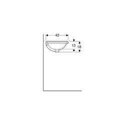 Geberit VariForm Unterbauwaschtisch, rund Außendurchmesser 40,5cm, ohne Hahnloch, oh... GEBERIT-500747002 4025416302650 (Abb. 1)