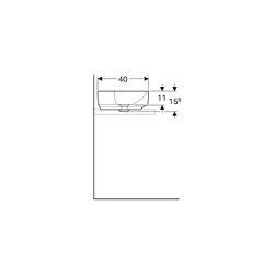 Geberit VariForm Aufsatzwaschtisch, elliptisch, Hahnlochbank, B 50cm T 40cm Hahnloch... GEBERIT-500776002 4025416303084 (Abb. 1)