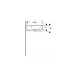 Geberit VariForm Aufsatzwaschtisch, oval, Hahnlochbank, B 60cm T 45cm Hahnloch mitti... GEBERIT-500772002 4025416303022 (Abb. 1)