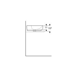 Geberit VariForm Aufsatzwaschtisch rund, mit Hahnlochbank Durchmesser 45cm, Hahnloch... GEBERIT-500769002 4025416302988 (Abb. 1)