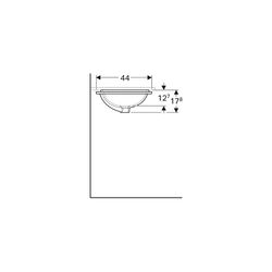 Geberit VariForm Unterbauwaschtisch, rechteckig Breite 53cm, Tiefe 44cm, ohne Hahnlo... GEBERIT-500763002 4025416302889 (Abb. 1)