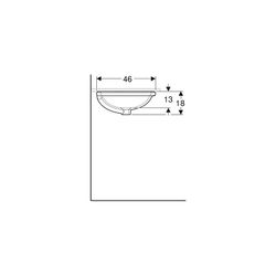 Geberit VariForm Unterbauwaschtisch oval Breite 50cm, Tiefe 46cm, ohne Hahnloch, Übe... GEBERIT-500753012 4025416773696 (Abb. 1)