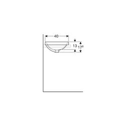 Geberit VariForm Einbauwaschtisch, rechteckig Breite 55cm, Tiefe 40cm, ohne Hahnloch... GEBERIT-500737002 4025416302513 (Abb. 1)
