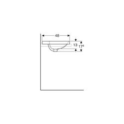 Geberit VariForm Einbauwaschtisch, oval mit Hahnlochbank, Breite 60cm, Tiefe 48cm, o... GEBERIT-500727002 4025416302377 (Abb. 1)