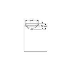 Geberit VariForm Einbauwaschtisch, oval, Breite 55cm, Tiefe 40cm, ohne Hahnloch, Übe... GEBERIT-500717012 4025416835202 (Abb. 1)