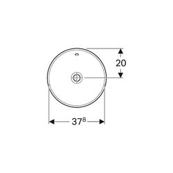 Geberit VariForm Einbauwaschtisch, rund Durchmesser 40cm, ohne Hahnloch, mit Überlau... GEBERIT-500701002 4025416301998 (Abb. 1)