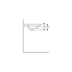 Geberit VariForm Einbauwaschtisch rund, mit Hahnlochbank Durchmesser 48cm, Hahnloch ... GEBERIT-500707012 4025416828587 (Abb. 1)
