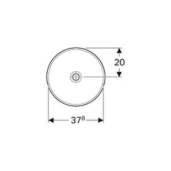 Geberit VariForm Einbauwaschtisch, rund Durchmesser 40cm, ohne Hahnloch, ohne Überla... GEBERIT-500703002 4025416302025 (Abb. 1)
