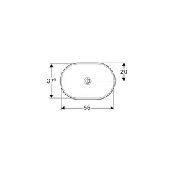 Geberit VariForm Einbauwaschtisch, elliptisch Breite 60cm, Tiefe 40cm, ohne Hahnloch... GEBERIT-500731002 4025416302438 (Abb. 1)