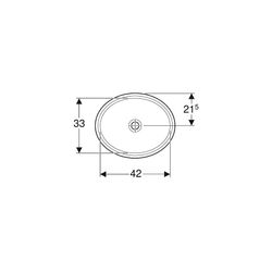 Geberit VariForm Unterbauwaschtisch, oval Außendurchmesser49,5x42cm, ohne Hahnloch, ... GEBERIT-500751002 4025416302711 (Abb. 1)