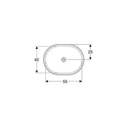 Geberit VariForm Unterbauwaschtisch elliptisch Tiefe 49cm, ohne Hahnloch, ohne Überl... GEBERIT-500759012 4025416678014 (Abb. 1)
