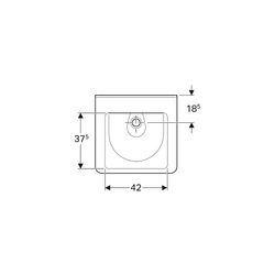 Geberit Renova Comfort Square Waschtisch barrierefrei, Breite 55cm, Tiefe 52,5cm, oh... GEBERIT-128556600 4022009315981 (Abb. 1)