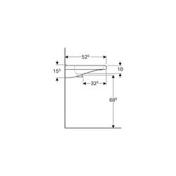 Geberit Renova Comfort Square Waschtisch barrierefrei, Breite 55cm Tiefe 52,5cm Hahn... GEBERIT-128557600 4022009312355 (Abb. 1)