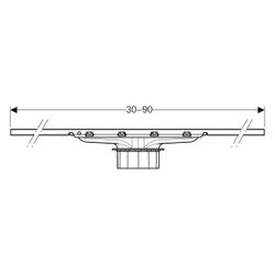 Geberit Duschrinne CleanLine30, 30-90cm, Edelstahl, Edelstahl gebürstet, 154501KS1... GEBERIT-154501KS1 4064746028748 (Abb. 1)