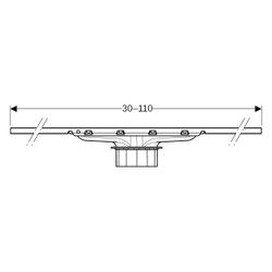 Geberit Duschrinne CleanLine30, 30-110x4,3x0,8cm, Edelstahl, Edelstahl gebürstet... GEBERIT-154502KS1 4064746028809 (Abb. 1)