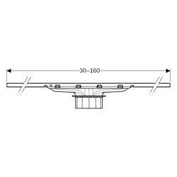 Geberit Duschrinne CleanLine30, 30-160cm, Edelstahl, Edelstahl gebürstet... GEBERIT-154504KS1 4064746028854 (Abb. 1)
