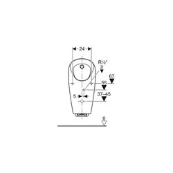 Geberit Selva Urinal mit integrierter Steuerung, Batterie Zulauf hinten, Weiß... GEBERIT-116083001 4025416530312 (Abb. 1)