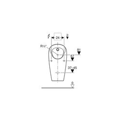 Geberit Selva Urinal für Unterputzsteuerung Zulauf hinten, Weiß... GEBERIT-116080001 4025416530091 (Abb. 1)