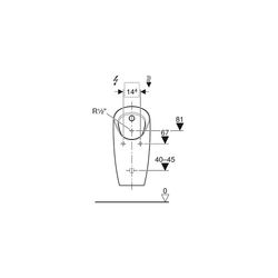 Geberit Preda Urinal für Unterputzsteuerung Zulauf hinten, Weiß... GEBERIT-116070001 4025416529033 (Abb. 1)