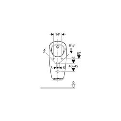 Geberit Preda Urinal mit integrierter Steuerung, Netz Zulauf hinten, Weiß... GEBERIT-116072001 4025416529828 (Abb. 1)