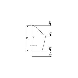 Geberit Selva Urinal für Unterputzsteuerung Zulauf hinten, Weiß... GEBERIT-116080001 4025416530091 (Abb. 1)