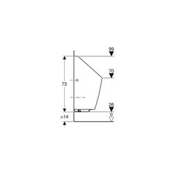 Geberit Selva Urinal mit integrierter Steuerung, Netz Zulauf hinten, Weiß... GEBERIT-116082001 4025416530282 (Abb. 1)