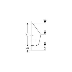 Geberit Tamina Urinal mit integrierter Steuerung, Generatorbetrieb Tiefe 37cm, Abgan... GEBERIT-116144001 4025416696094 (Abb. 1)