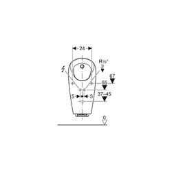 Geberit Selva Urinal mit integrierter Steuerung, Netz Zulauf hinten, Weiß... GEBERIT-116082001 4025416530282 (Abb. 1)