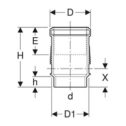 Geberit Silent db20 Langmuffe mit Doppelbund Außendurchmesser 90mm... GEBERIT-308012141 4025416143765 (Abb. 1)