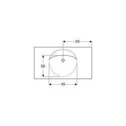 Geberit Preciosa Waschtisch mit Ablagefläche, Breite 100cm, Tiefe 55cm, ohne Hahnloc... GEBERIT-124240000 4022009009217 (Abb. 1)