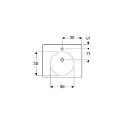 Geberit Preciosa 2 Waschtisch mit Ablagefläche, Breite 60cm, Tiefe 50cm, Hahnloch mi... GEBERIT-123260600 4022009311310 (Abb. 1)