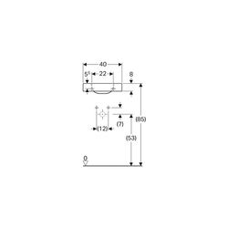 Geberit Preciosa 2 Handwaschbecken, 40x10,5x28cm, Hahnloch rechts, ohne Überlauf, We... GEBERIT-273240000 4022009311389 (Abb. 1)