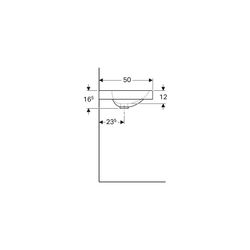 Geberit Preciosa 2 Waschtisch mit Ablagefläche, Breite 60cm, Tiefe 50cm, ohne Hahnlo... GEBERIT-123261000 4022009319644 (Abb. 1)