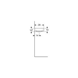 Geberit Preciosa 2 Handwaschbecken, 40x10,5x28cm, Hahnloch rechts, ohne Überlauf, We... GEBERIT-273240000 4022009311389 (Abb. 1)