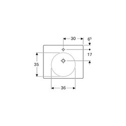 Geberit Preciosa 2 Waschtisch mit Ablagefläche, Breite 60cm, Tiefe 50cm, Hahnloch mi... GEBERIT-123262000 4022009319682 (Abb. 1)
