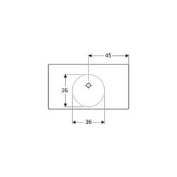 Geberit Preciosa 2 Waschtisch mit Ablagefläche, Breite 90cm, Tiefe 50cm, ohne Hahnlo... GEBERIT-123291600 4022009319675 (Abb. 1)