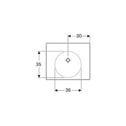 Geberit Preciosa 2 Waschtisch mit Ablagefläche, Breite 60cm, Tiefe 50cm, ohne Hahnlo... GEBERIT-123261000 4022009319644 (Abb. 1)
