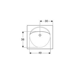 Geberit Preciosa Waschtisch mit Ablagefläche, Breite 60cm, Tiefe 55cm, ohne Hahnloch... GEBERIT-253240000 4022009053951 (Abb. 1)
