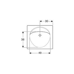 Geberit Preciosa Waschtisch mit Ablagefläche, Breite 60cm, Tiefe 55cm, ohne Hahnloch... GEBERIT-253220000 4022009053937 (Abb. 1)
