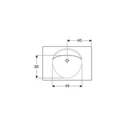 Geberit Preciosa Waschtisch mit Ablagefläche, Breite 80cm, Tiefe 55cm, ohne Hahnloch... GEBERIT-124284600 4022009232202 (Abb. 1)
