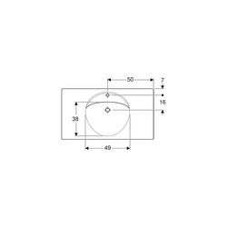 Geberit Preciosa Waschtisch mit Ablagefläche, Breite 100cm, Tiefe 55cm, Hahnloch mit... GEBERIT-124200600 4022009208313 (Abb. 1)
