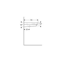Geberit Bambini Waschtisch mit seitlichem Schwammbecken, 60x16,3x55cm... GEBERIT-162700000 4022009011708 (Abb. 1)